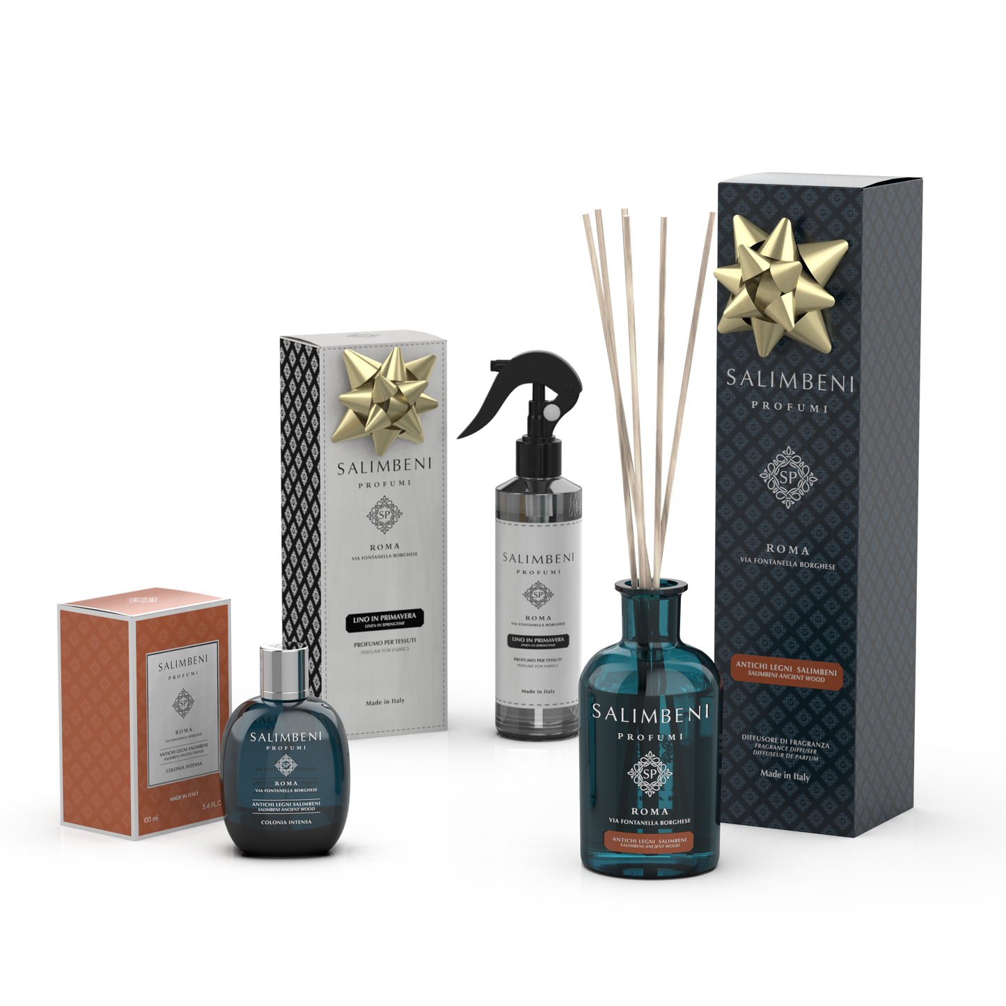 Intense Eau de Cologne 100 ml - Salimbeni Antiek Hout + 250 ml Salimbeni Antiek Hout om GRATIS TE PROBEN + 250 ml Textielspray Linnen in de Lente om GRATIS TE PROBEN