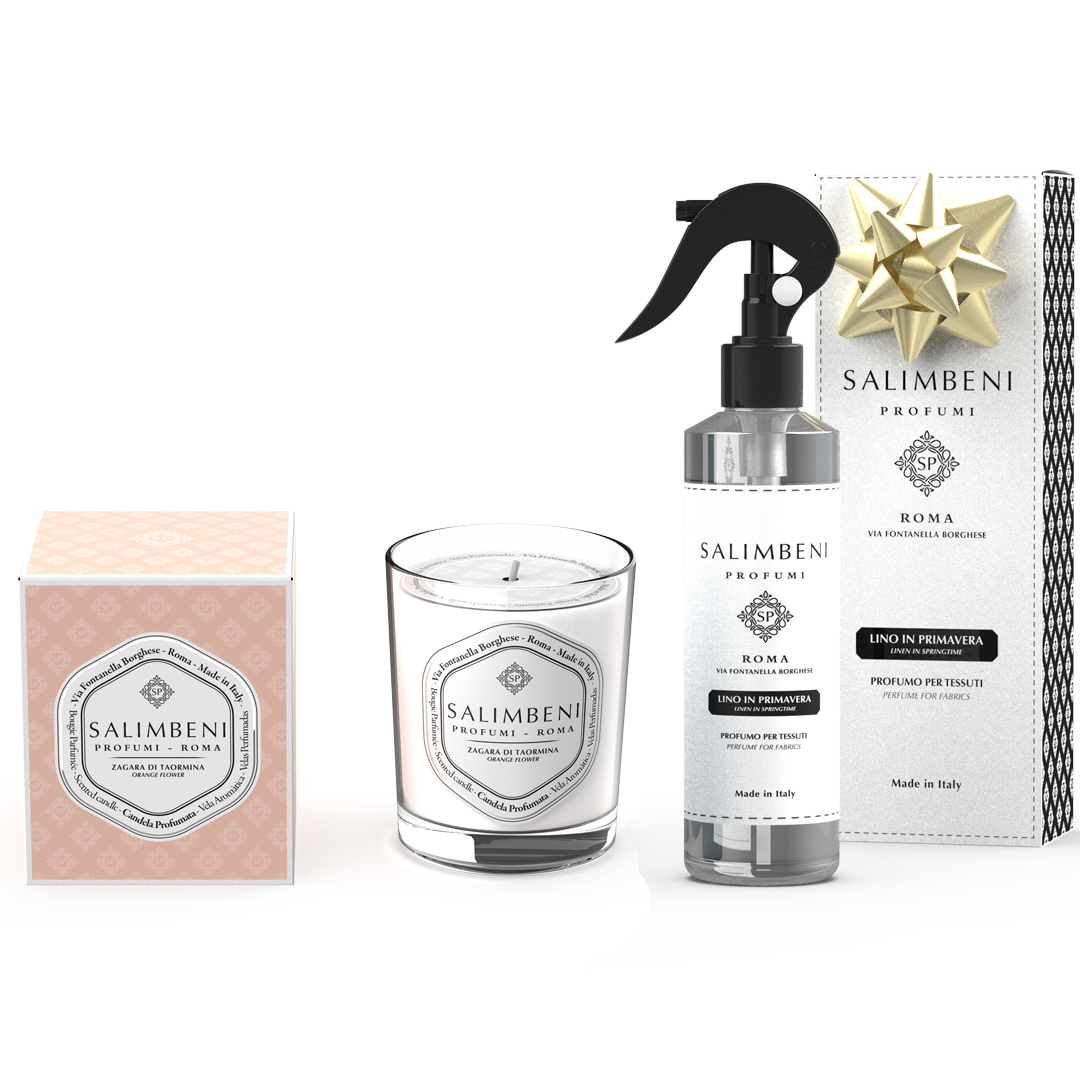 Bougie Parfumée 190gr DE VOTRE CHOIX + Parfum Textile en Spray Le Lin au Printemps en ESSAI GRATUIT