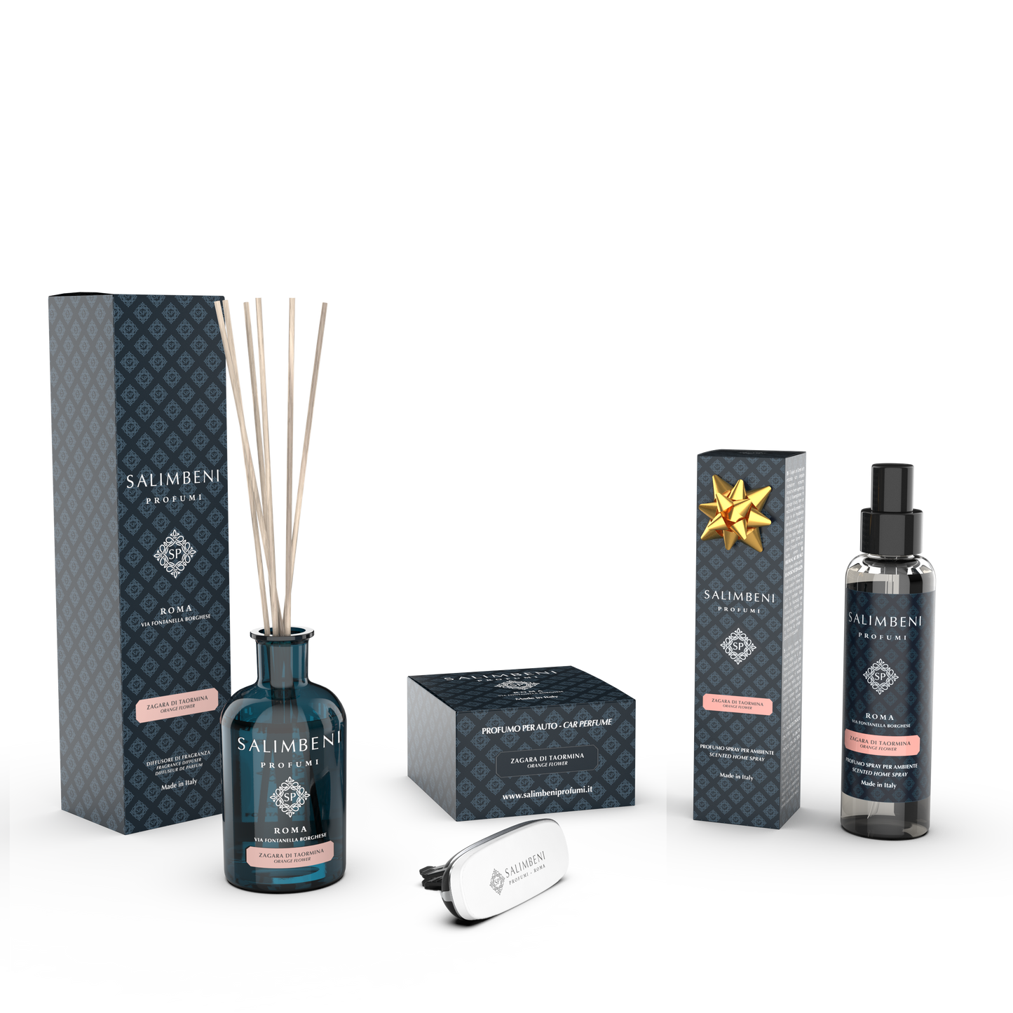100ml Geurstokjes (GEUR NAAR KEUZE) + Autoparfum (dezelfde geur) + 150 ml Huisparfum Spray GRATIS (dezelfde geur)