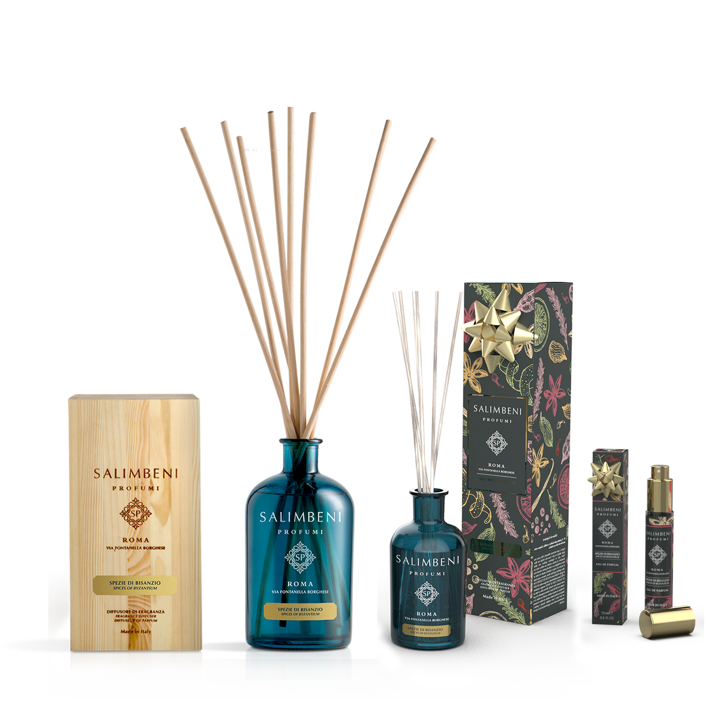 Founders Selection: 1000 ml Geurstokjes NAAR KEUZE + 250ml Geurstokjes GRAITS + 15 ml Reis Eau de Parfum GRATIS