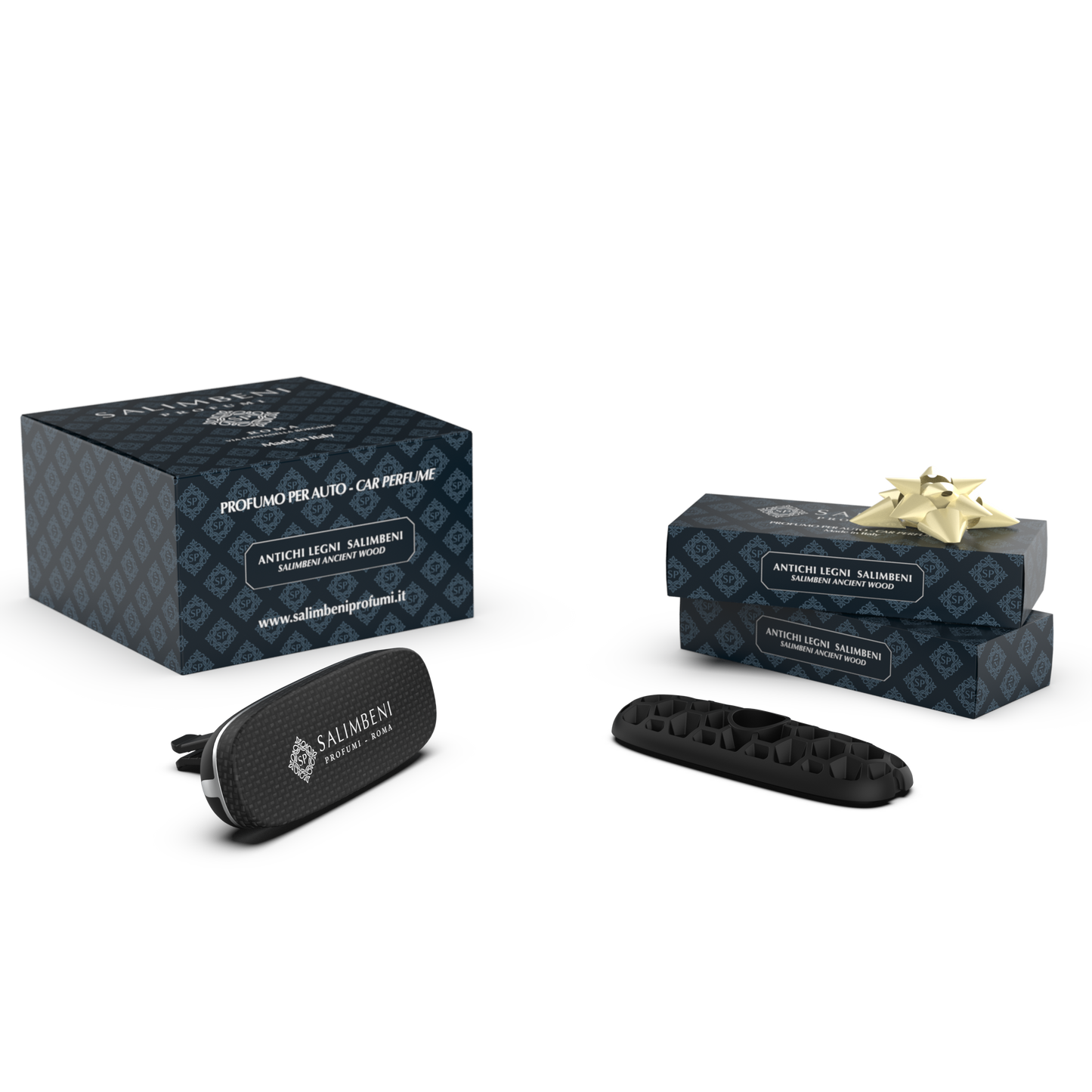 Autoparfum Carbon Afwerking naar keuze + 2 Autoparfum Navullingen met dezelfde geur om GRATIS TE PROBEREN