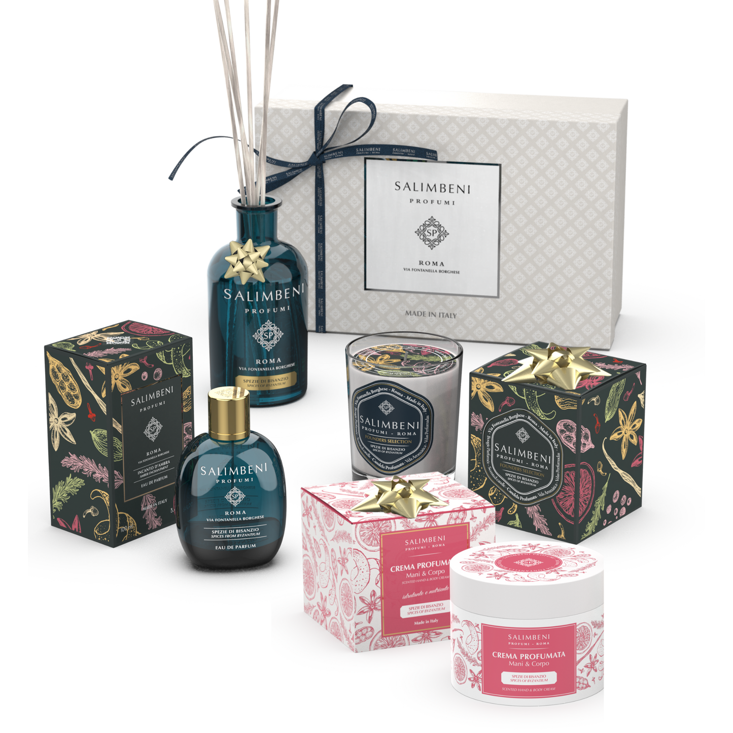 Offre d'Essai Épices Byzantines: Eau de Parfum 100 ml + Diffuseur à Bâtonnets 250ml en ESSAI GRATUIT + Bougie Parfumées 190gr en ESSAI GRATUIT + Crème Parfumée 200ml en ESSAI GRATUIT