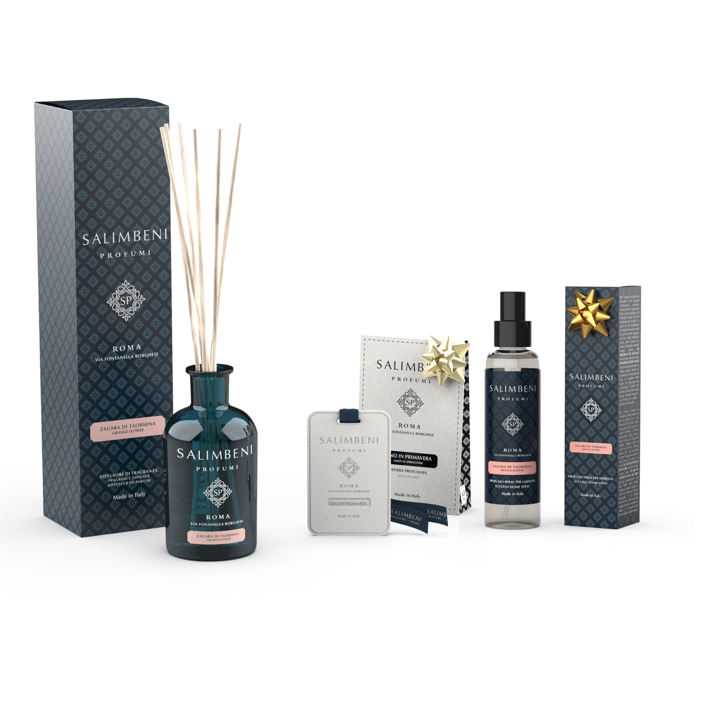 Diffuseur à Bâtonnets de 250 ml DE VOTRE CHOIX + Cartes Parfumées pour les Armoires (lot de 3) - Le Lin au Printemps en ESSAI GRATUIT + Vaporisateur d'Intérieur 150 ml du même parfum que le Diffuseur de 250 ml
