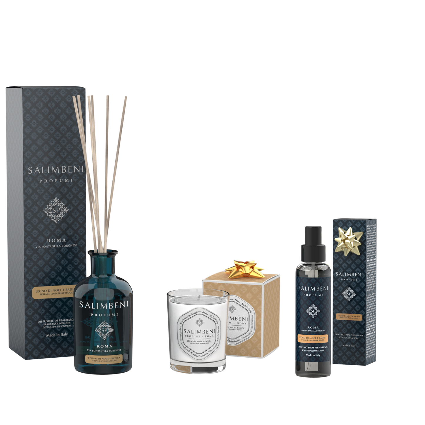 Bois de Noyer et Bruyère 250 ml + Bougie Parfumée Bois de Noyer et Bruyère en ESSAI GRATUIT + Vaporisateur d'Intérieur Bois de Noyer et Bruyère en ESSAI GRATUIT