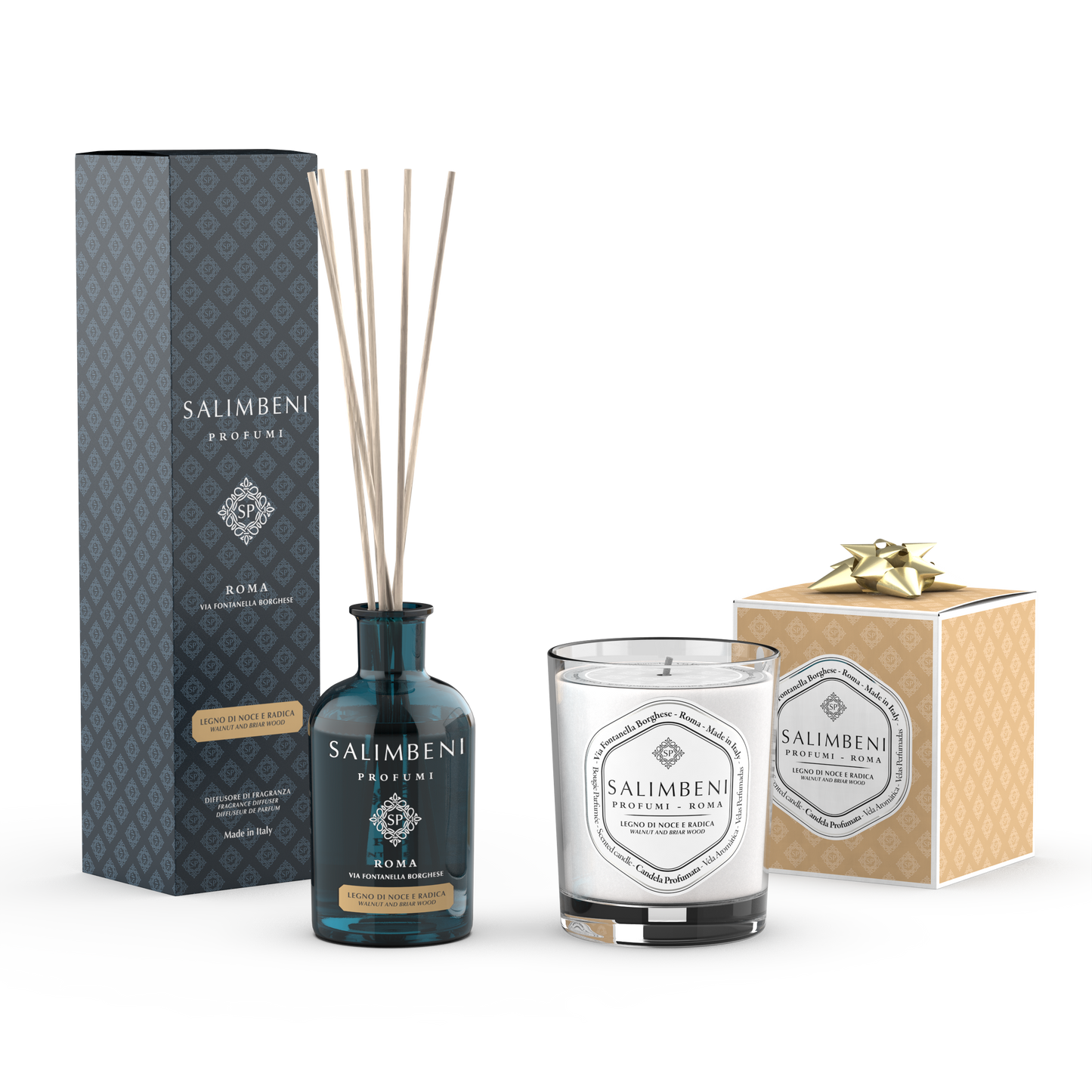Bois de Noyer et Bruyère 100 ml + Bougie Parfumée Bois de Noyer et Bruyère en ESSAI GRATUIT