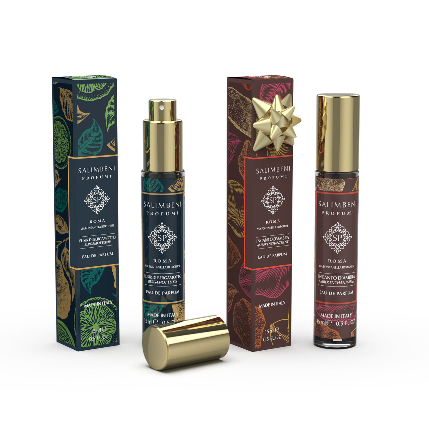 Kit de Voyage: Eau de Parfum 15 ml Élixir de Bergamote + Eau de Parfum 15 ml DE VOTRE CHOIX en ESSAI GRATUIT