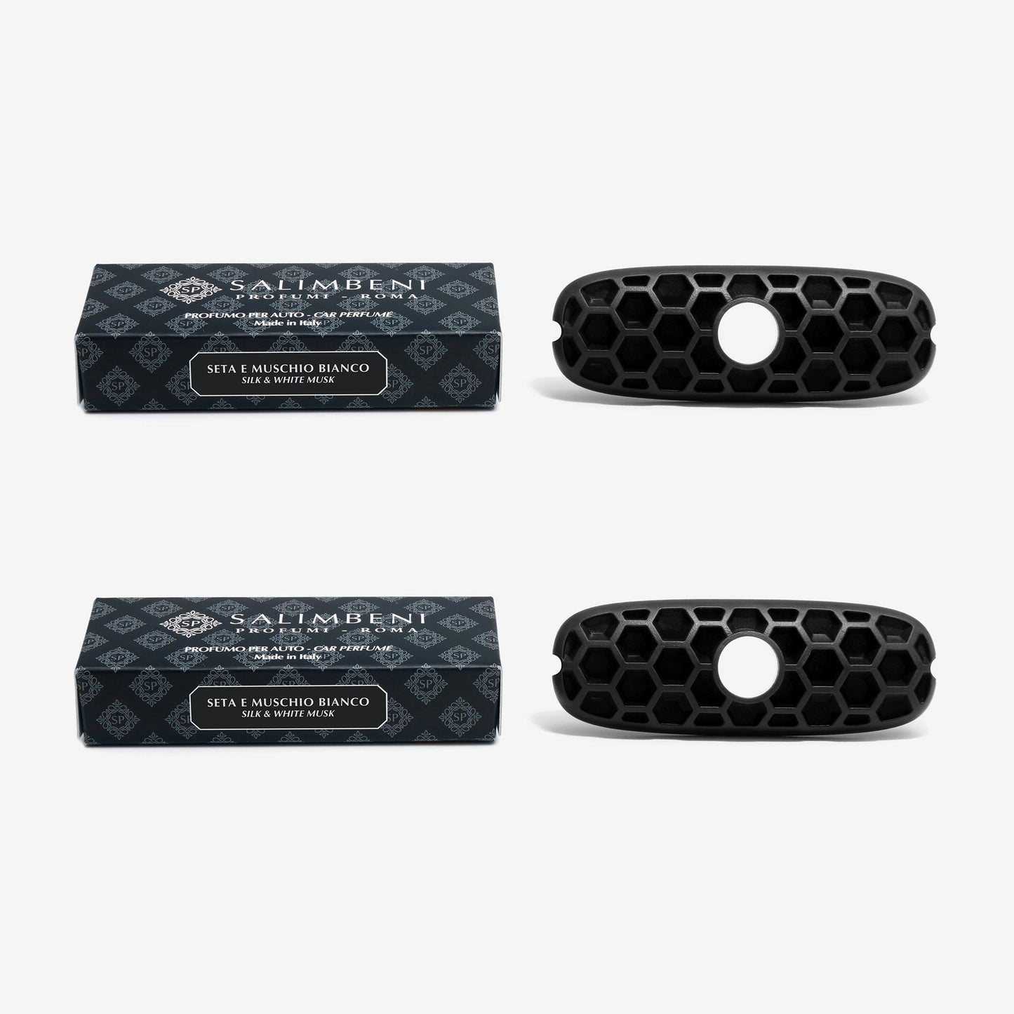 RECHARGE DIFFUSEUR POUR VOITURE - SOIE ET MUSC BLANC x2