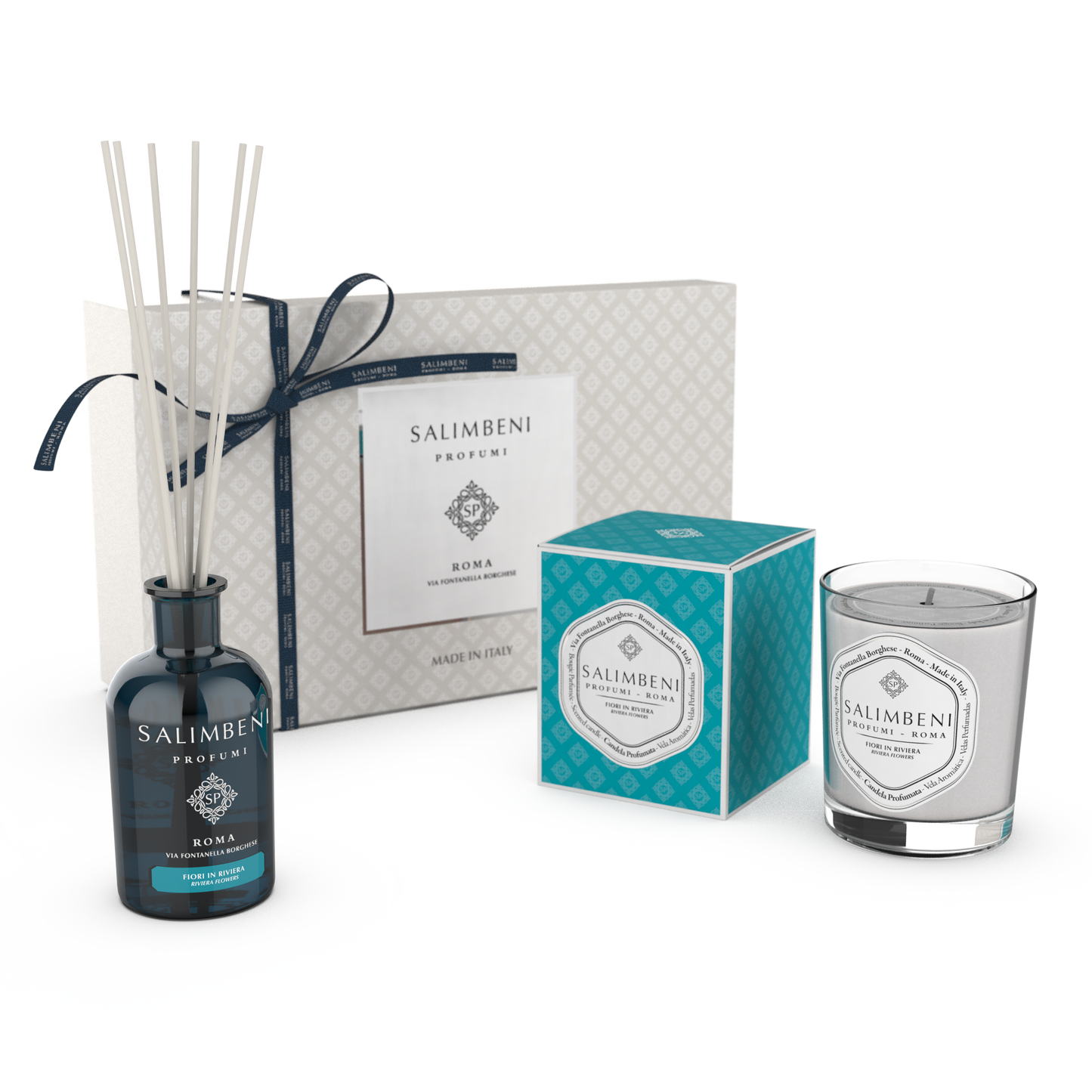 Coffret Cadeau de votre choix (Diffuseur à Bâtonnets 250 ml + Bougie Parfumée du même parfum)