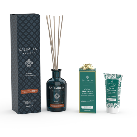 100 ml Salimbeni Antiek Hout + 50 ml geparfumeerde crème naar keuze om GRATIS TE PROBEREN