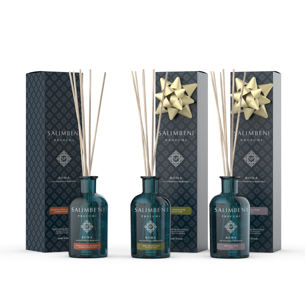 3 Parfums d'Intérieur 100 ml (Bois Anciens Salimbeni + Plantes Aromatiques en ESSAI GRATUIT + Figuier de l'Elbe en ESSAI GRATUIT)