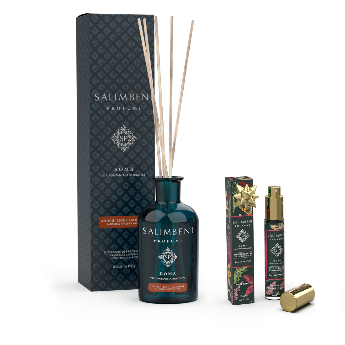 Diffuseur à Bâtonnets 250 ml (Fragrance de votre choix) +  Eau de Parfum au format de voyage de 15 ml (Fragrance de votre choix) en ESSAI GRATUIT