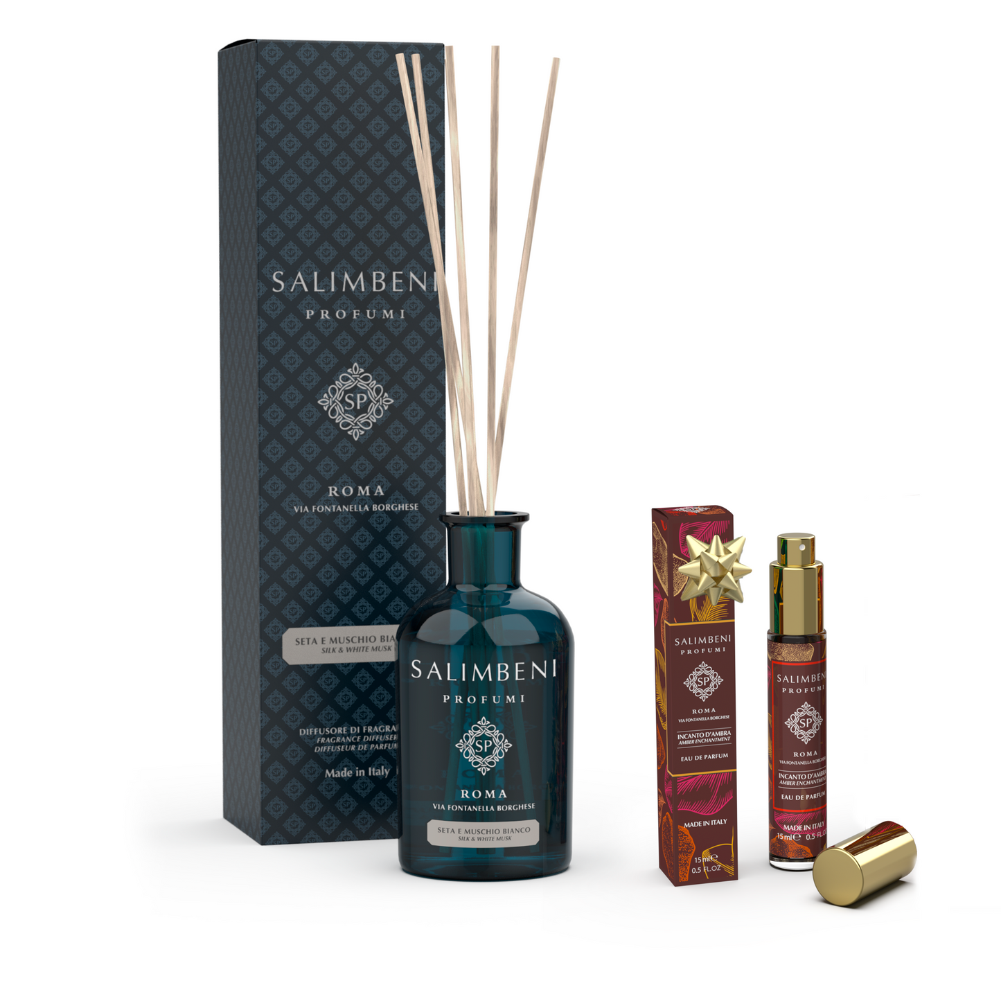 Diffuseur à Bâtonnets 250 ml (Fragrance de votre choix) +  Eau de Parfum au format de voyage de 15 ml (Fragrance de votre choix) en ESSAI GRATUIT