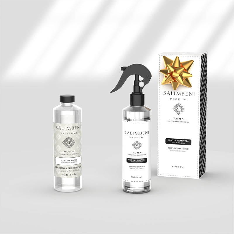 Recharge Agrumes Amers 250 ml + Parfum Textile en Spray - Le Lin au Printemps
