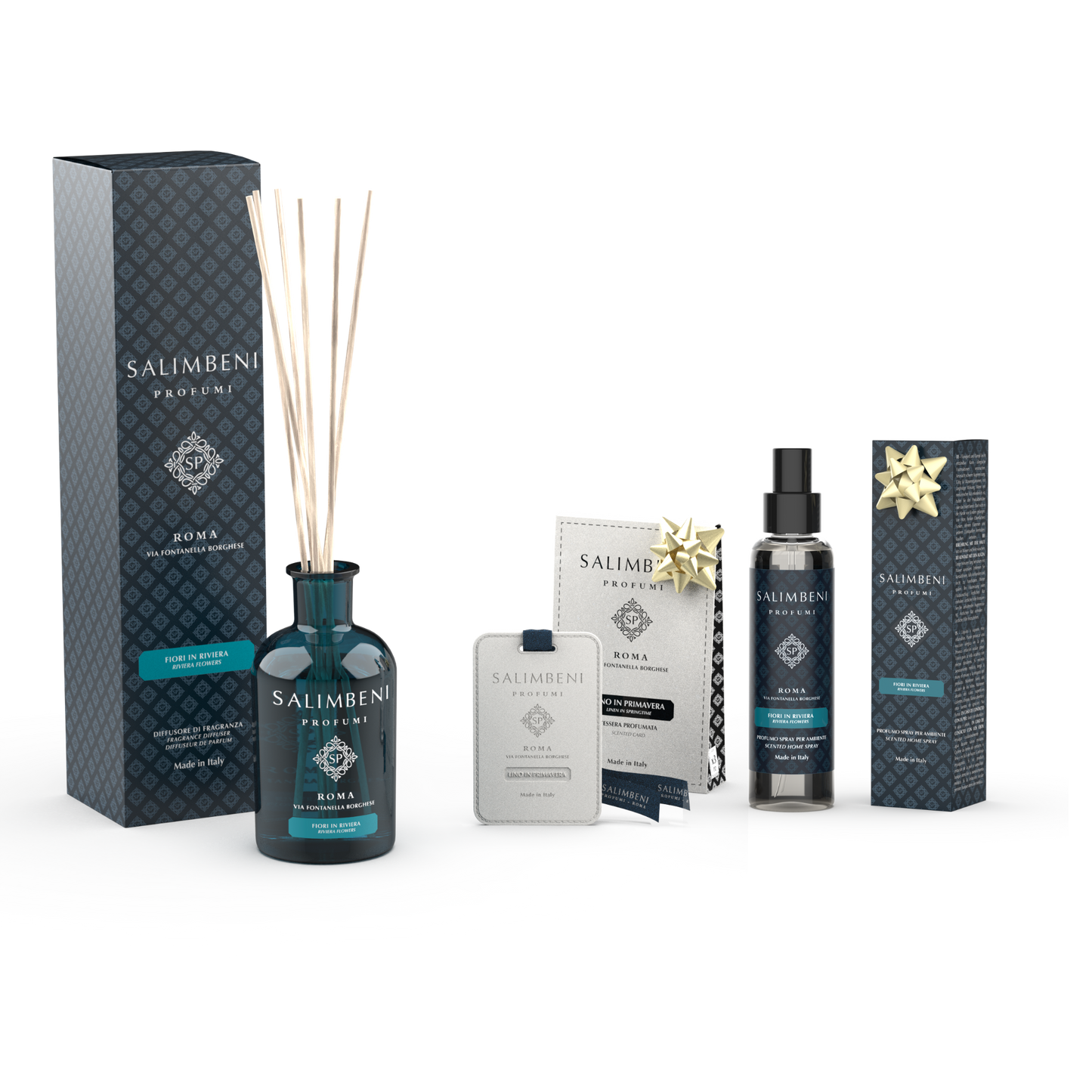 Diffuseur à Bâtonnets de 250 ml DE VOTRE CHOIX + Cartes Parfumées pour les Armoires (lot de 3) - Le Lin au Printemps en ESSAI GRATUIT + Vaporisateur d'Intérieur 150 ml du même parfum que le Diffuseur de 250 ml