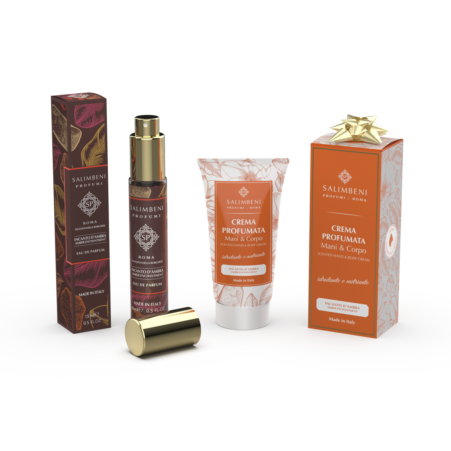 Kit de Voyage:  Eau de Parfum 15ml de votre choix + Crème Parfumée 50ml du même parfum en ESSAI GRATUIT