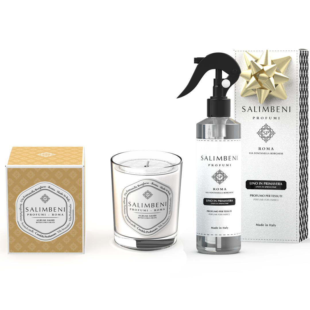 Bougie Parfumée 190gr DE VOTRE CHOIX + Parfum Textile en Spray Le Lin au Printemps en ESSAI GRATUIT