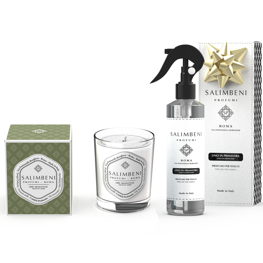 Bougie Parfumée 190gr DE VOTRE CHOIX + Parfum Textile en Spray Le Lin au Printemps en ESSAI GRATUIT