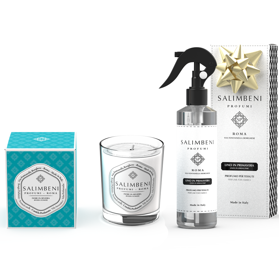 Bougie Parfumée 190gr DE VOTRE CHOIX + Parfum Textile en Spray Le Lin au Printemps en ESSAI GRATUIT