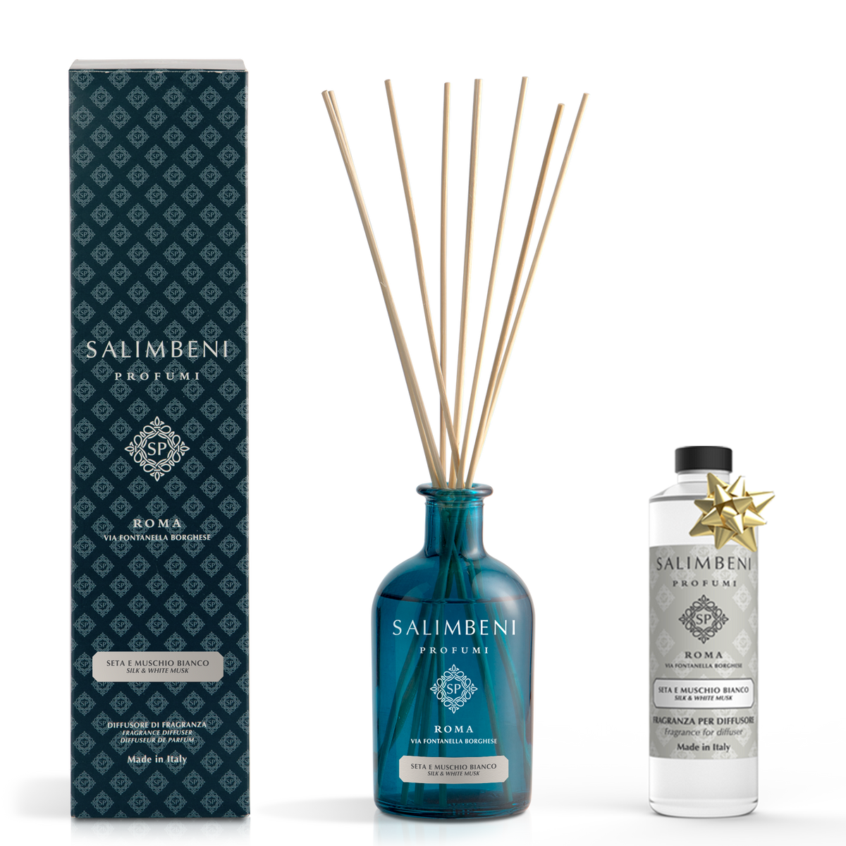 Diffuseur à Bâtonnets 250 ml DE VOTRE CHOIX + Recharge de 250ml du même parfum que le Diffuseur, en ESSAI GRATUIT