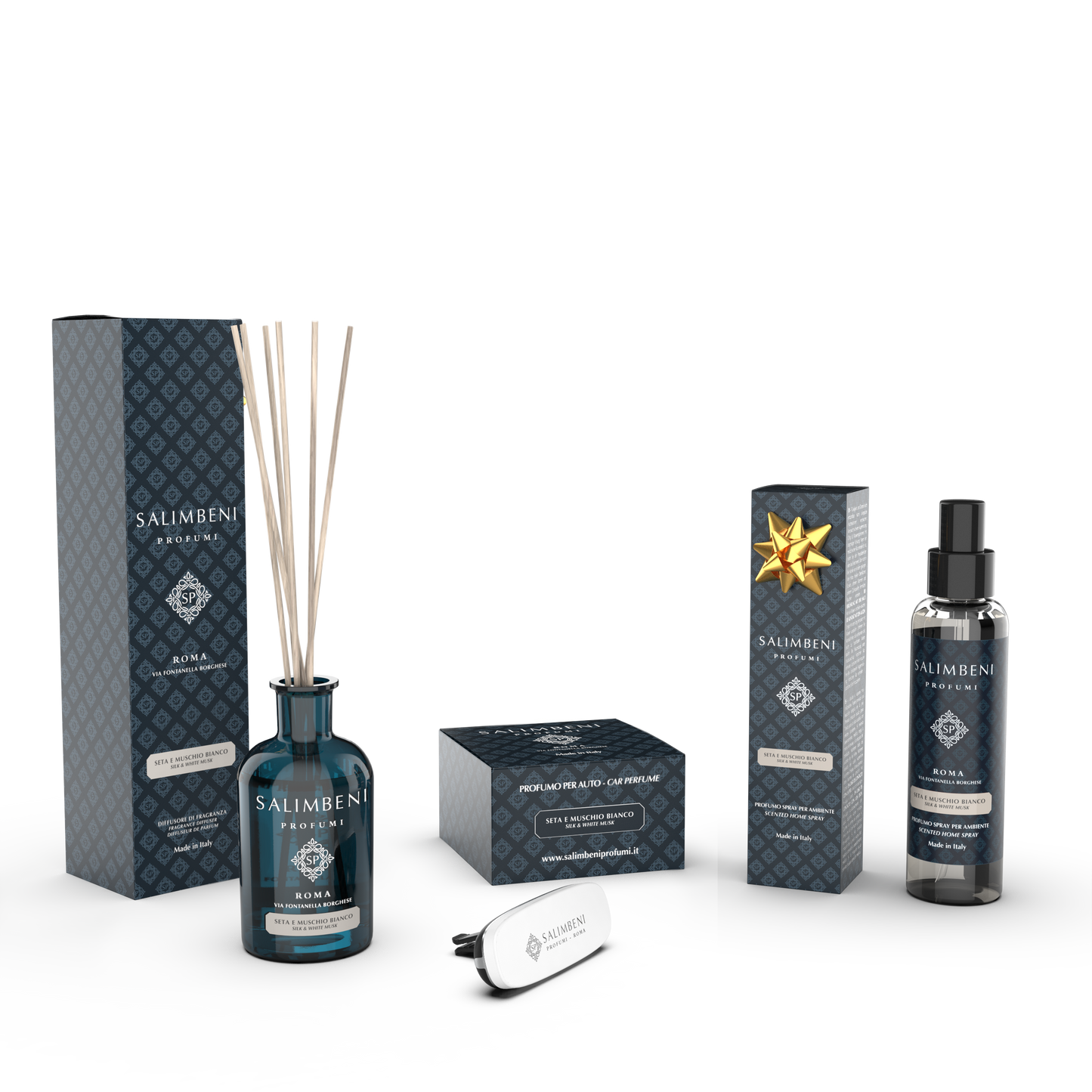 100ml Geurstokjes (GEUR NAAR KEUZE) + Autoparfum (dezelfde geur) + 150 ml Huisparfum Spray GRATIS (dezelfde geur)