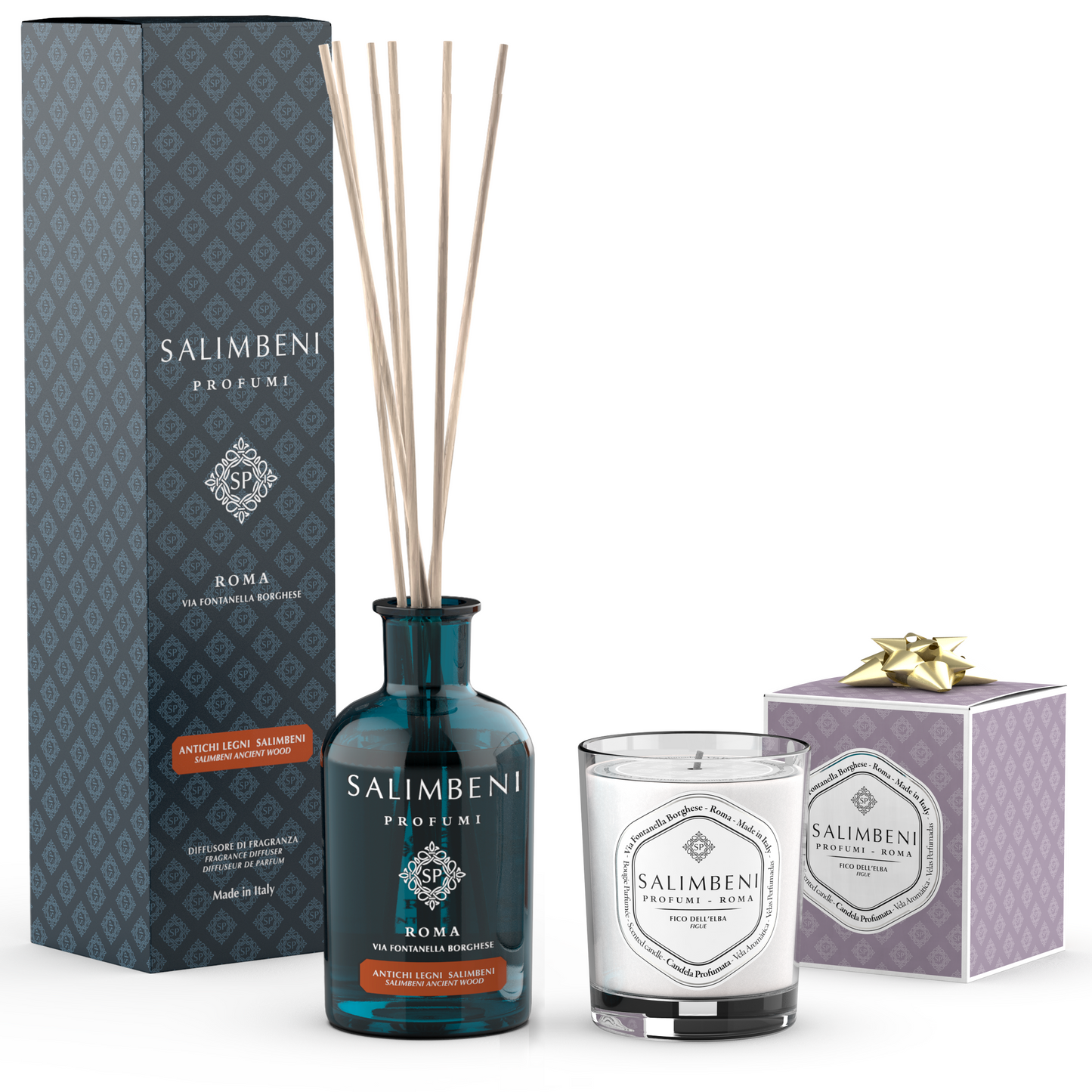 Bois Anciens Salimbeni 250 ml + Bougie Parfumée 190 gr DE VOTRE CHOIX en ESSAI GRATUIT
