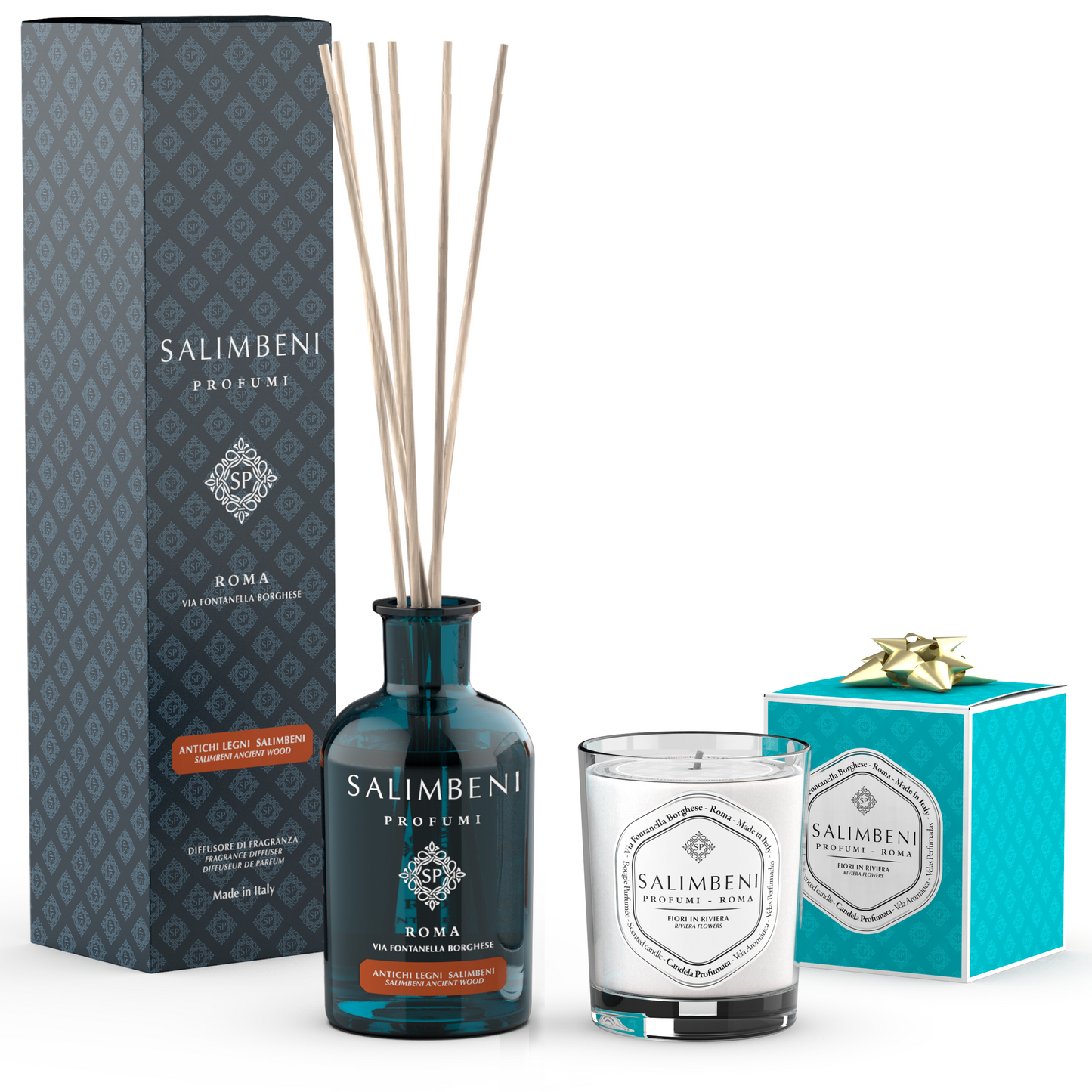 Bois Anciens Salimbeni 250 ml + Bougie Parfumée 190 gr DE VOTRE CHOIX en ESSAI GRATUIT