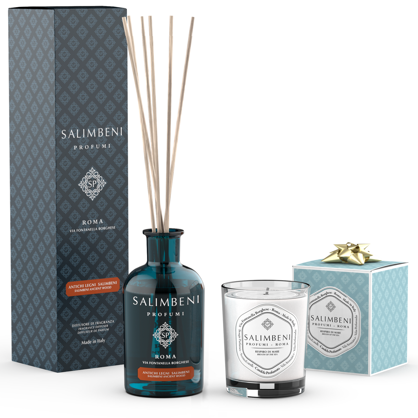 Bois Anciens Salimbeni 250 ml + Bougie Parfumée 190 gr DE VOTRE CHOIX en ESSAI GRATUIT