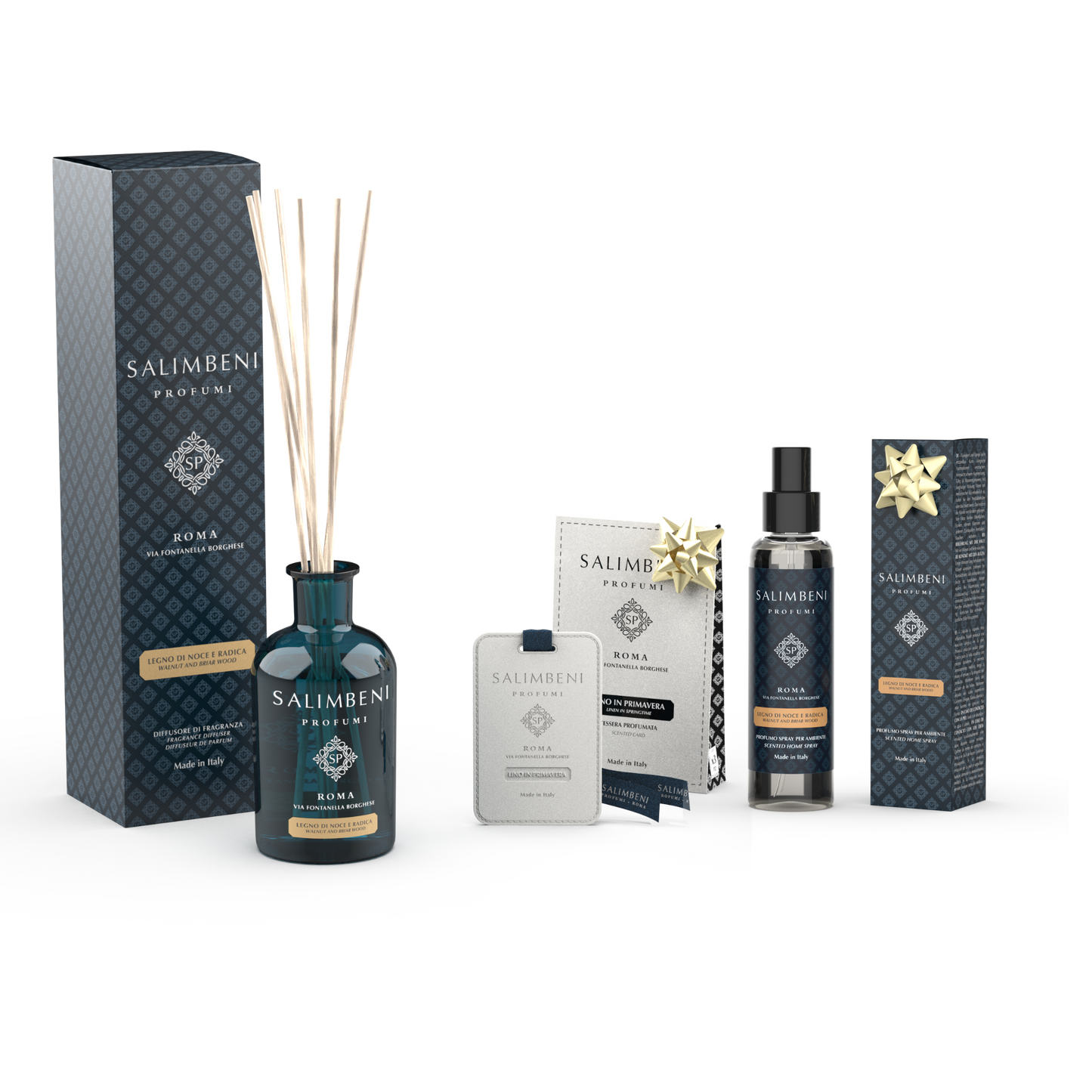 Diffuseur à Bâtonnets de 250 ml DE VOTRE CHOIX + Cartes Parfumées pour les Armoires (lot de 3) - Le Lin au Printemps en ESSAI GRATUIT + Vaporisateur d'Intérieur 150 ml du même parfum que le Diffuseur de 250 ml
