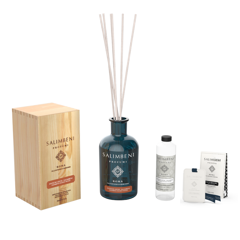 Diffuseur de 1000 ml DE VOTRE CHOIX + Recharge de 250ml du même parfum que le Diffuseur + Cartes Parfumées pour les Armoires (lot de 3)