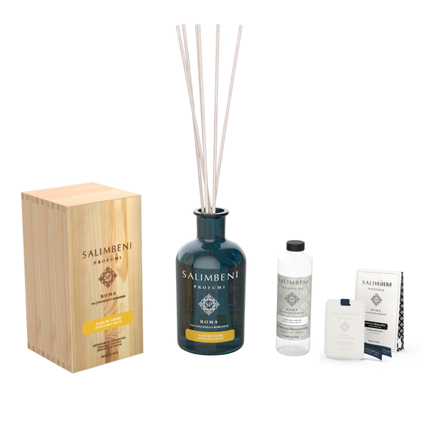 Diffuseur de 1000 ml DE VOTRE CHOIX + Recharge de 250ml du même parfum que le Diffuseur + Cartes Parfumées pour les Armoires (lot de 3)