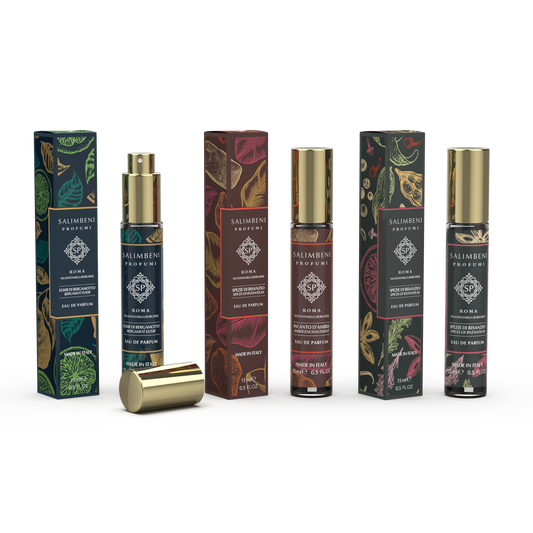 Reisparfum Set 45 ml: 3 Reisparfum (Bergamot Elixir + Kruiden van Byzantion + Amber Betovering)