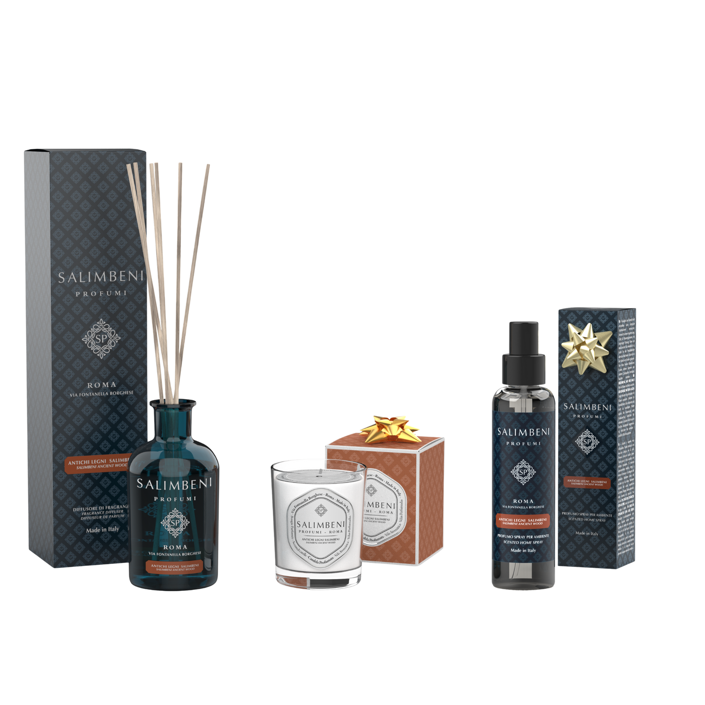 Bois Anciens 250 ml + Bougie Parfumée Bois Anciens Salimbeni en ESSAI GRATUIT + Vaporisateur d'Intérieur Bois Anciens Salimbeni en ESSAI GRATUIT