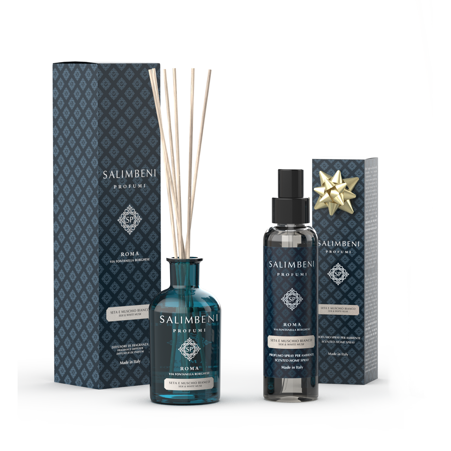 Diffuseur à Bâtonnets 250 ml (fragrance de votre choix) + Vaporisateur d'Intérieur 150 ml du même parfum en ESSAI GRATUIT