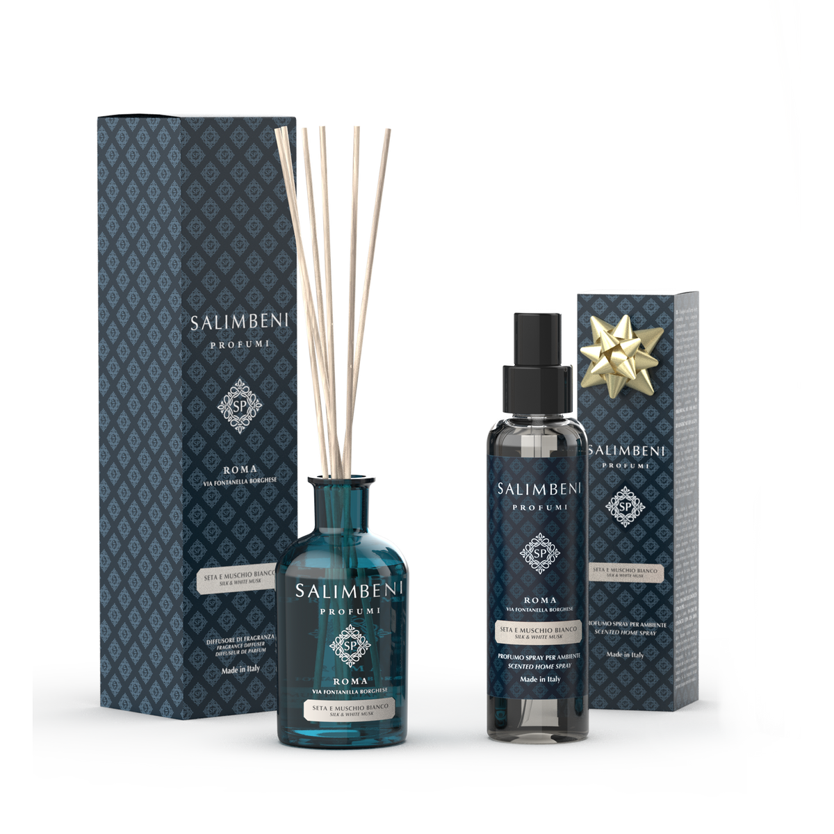 Diffuseur à Bâtonnets 250 ml (fragrance de votre choix) + Vaporisateur d'Intérieur 150 ml du même parfum en ESSAI GRATUIT