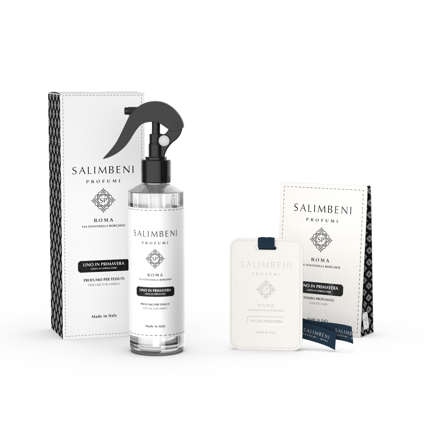 Parfum Textile en Spray Le Lin au Printemps + Cartes Parfumées pour les Armoires (lot de 3) en ESSAI GRATUIT