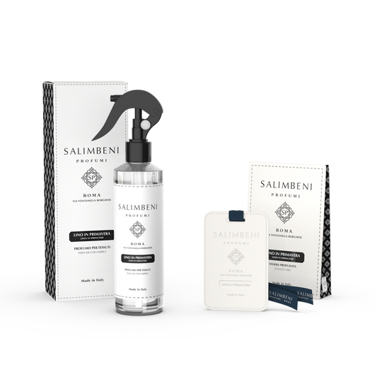 Parfum Textile en Spray Le Lin au Printemps + Cartes Parfumées pour les Armoires (lot de 3) en ESSAI GRATUIT