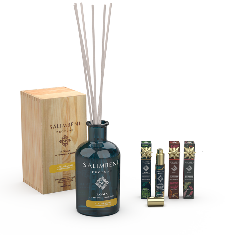 Diffuseur 1000 ml DE VOTRE CHOIX + Trois Eaux de Parfum au format de Voyage ( Élixir de Bergamote + Magie d'Ambre + Épices Byzantines ) en ESSAI GRATUIT