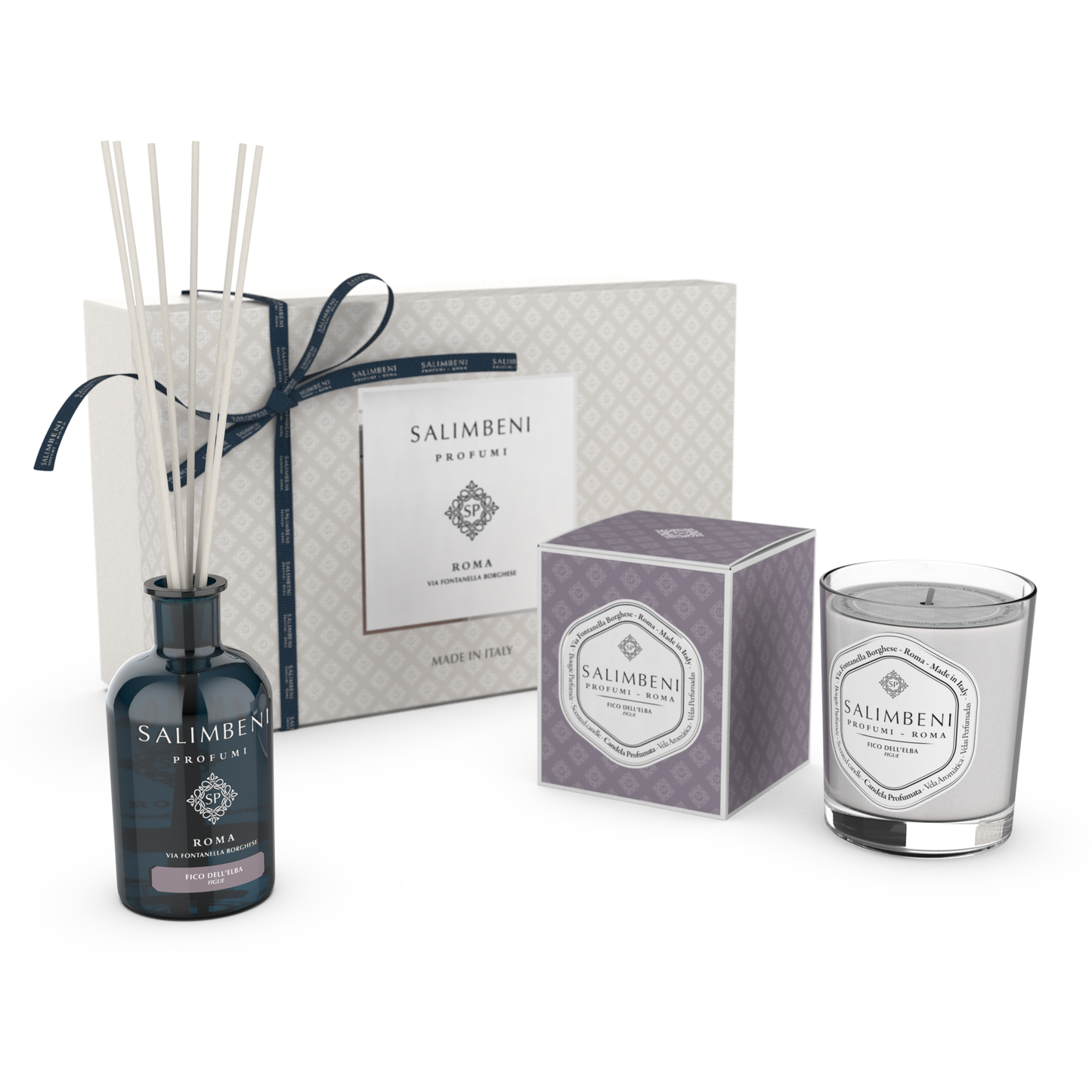 Coffret Cadeau DE VOTRE CHOIX (Diffuseur à Bâtonnets de 100 ml + Bougie Parfumée de 190 gr)