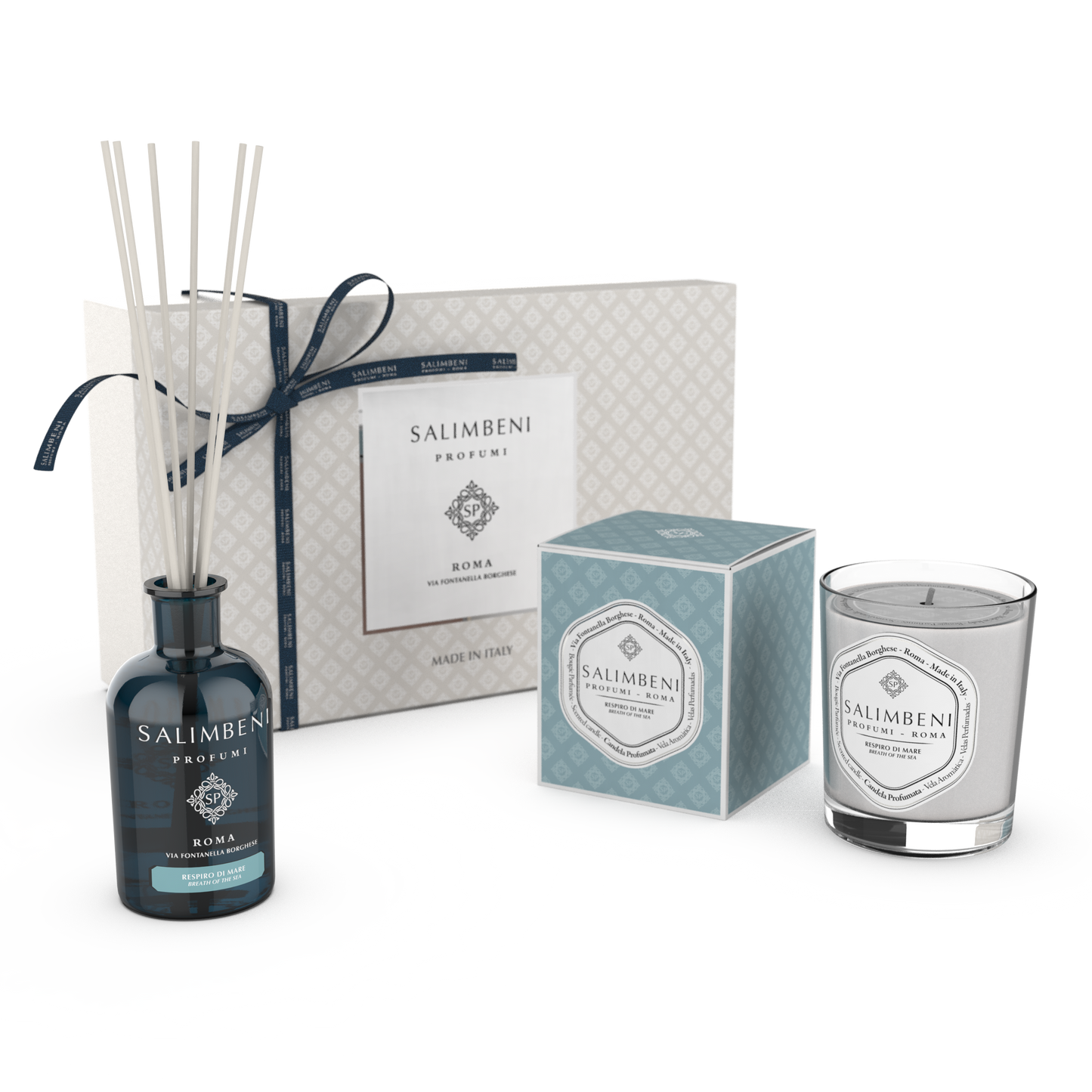 Coffret Cadeau DE VOTRE CHOIX (Diffuseur à Bâtonnets de 100 ml + Bougie Parfumée de 190 gr)