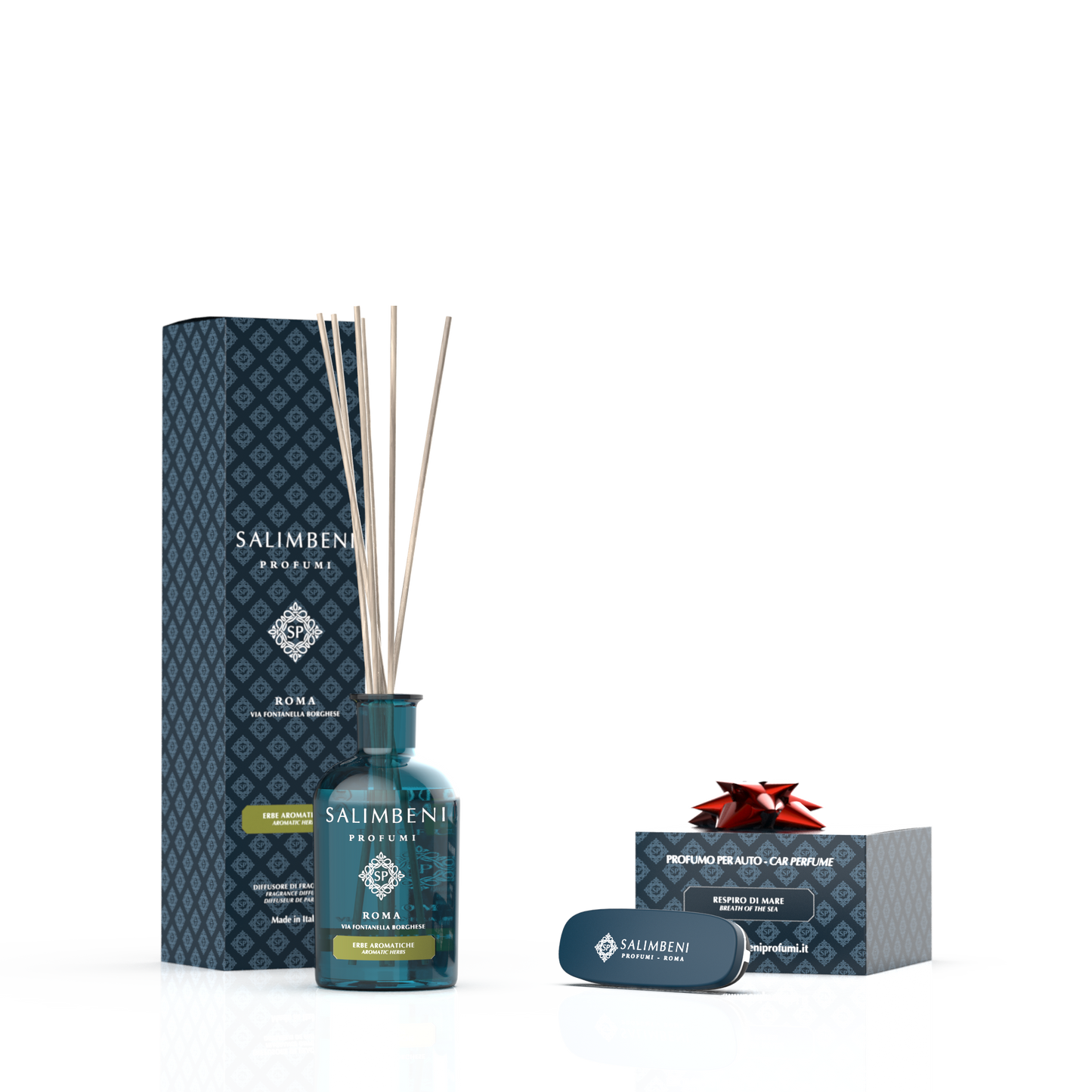 Plantes Aromatiques de 100 ml + 1 Diffuseur pour Voiture Bleu Mat OFFERT