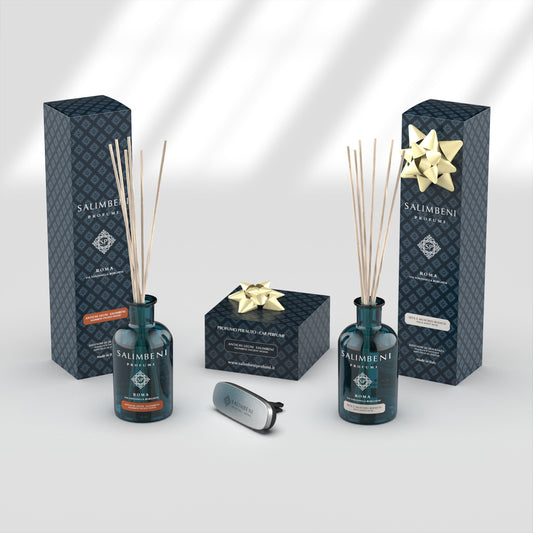 Bois Anciens Salimbeni 100 ml + Soie et Musc Blanc 100 ml en ESSAI GRATUIT + Diffuseur de Parfum pour voiture blanc mat Bois Anciens Salimbeni en ESSAI GRATUIT