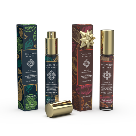 Kit de Voyage: Eau de Parfum 15 ml Élixir de Bergamote + Eau de Parfum 15 ml DE VOTRE CHOIX en ESSAI GRATUIT