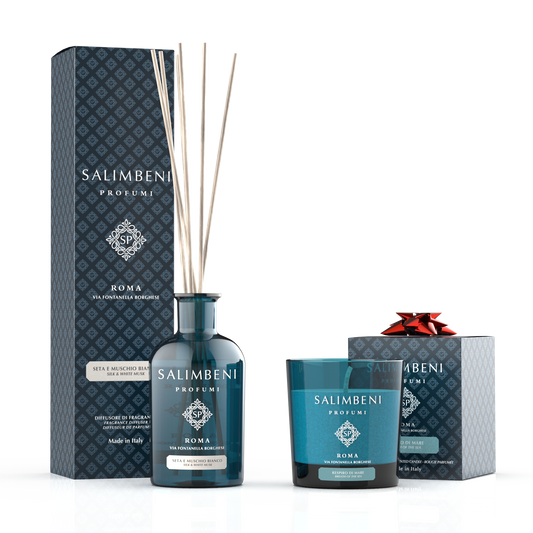 Zijde en Witte Musk 250 ml + 1 GRATIS Marine Breeze Candle