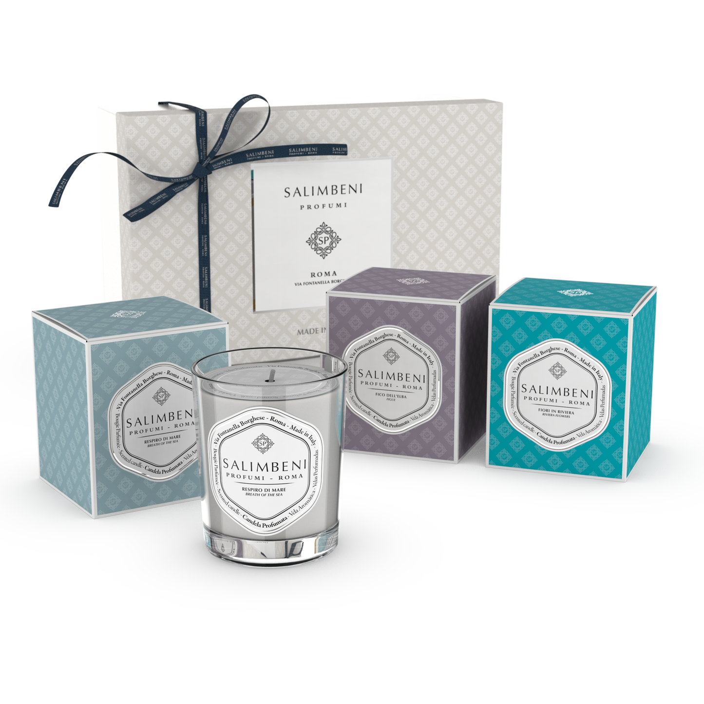 Coffret Cadeau 3 Bougies Parfumées de 190gr (MÉLANGE DE PARFUMS AU CHOIX)