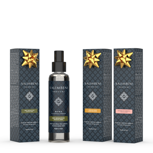 3 Huisparfum Sprays 150 ml (Aromatische Kruiden + Bittere Citrus + Taormina Oranjebloesem)