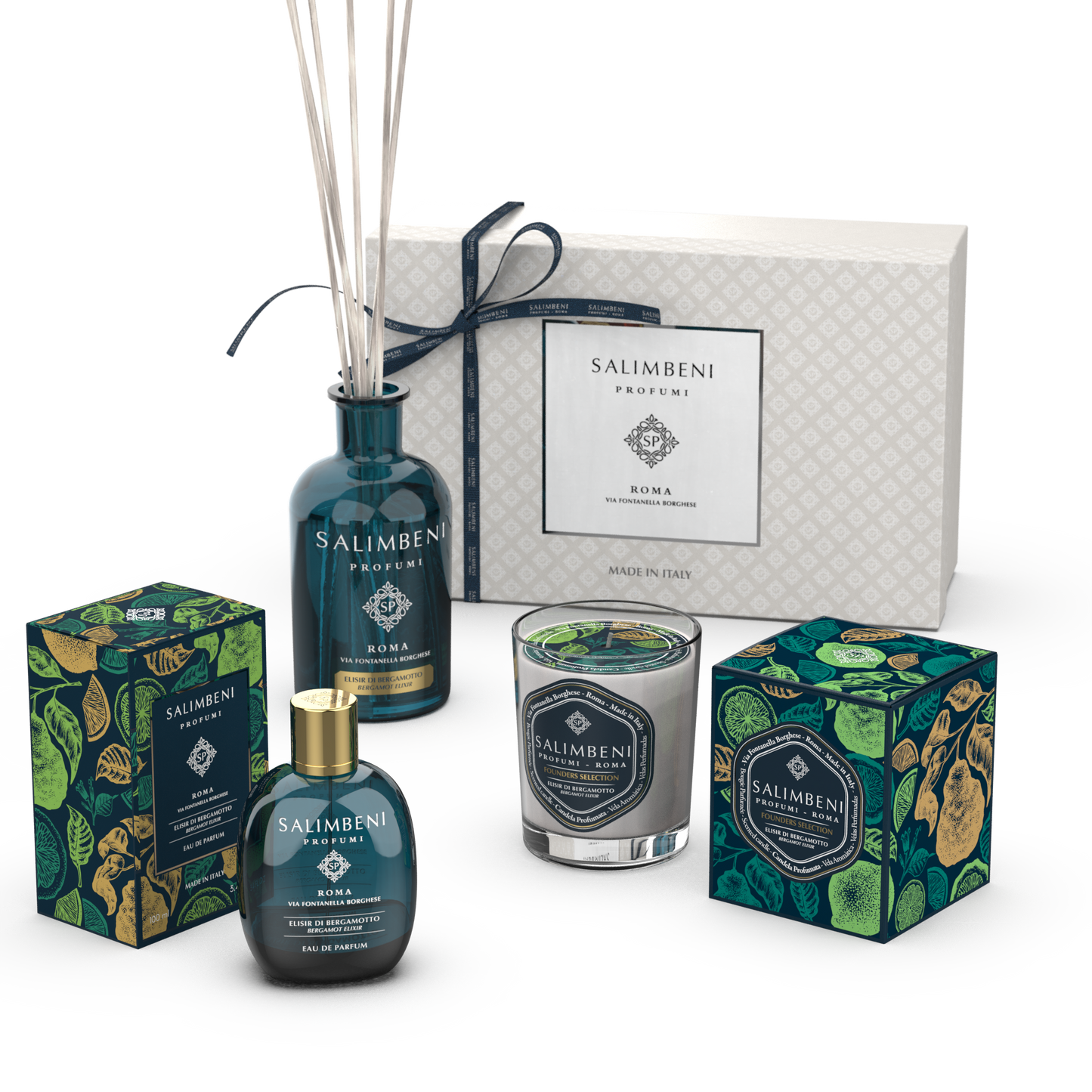 Coffret Cadeau Premium DE VOTRE CHOIX (Eau de Parfum 100 ml + Bougie Parfumée + Diffuseur à Bâtonnets  250 ml)