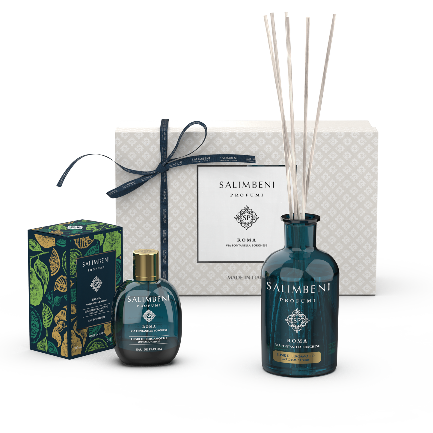 Premium Cadeaupakket NAAR KEUZE (100 ml Eau de Parfum + Geurkaars + 250 ml Geurstokjes)
