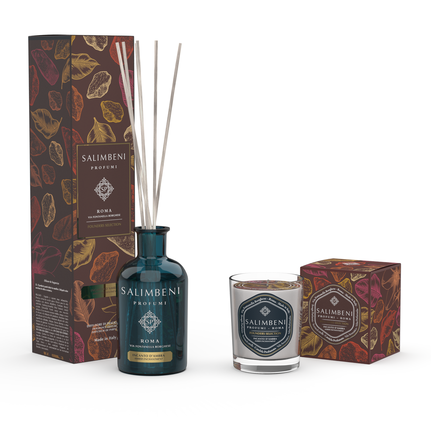 Diffuseur à Bâtonnets 250 ml + Bougie Parfumée 190 gr (FRAGRANCE DE VOTRE CHOIX)
