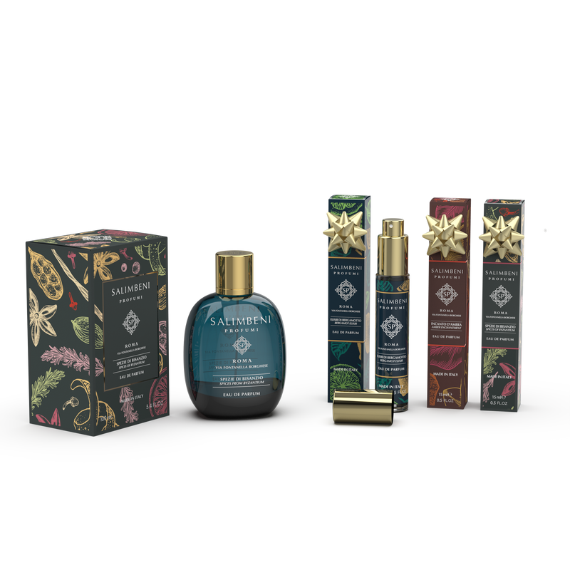 Eau de Parfum 100 ml DE VOTRE CHOIX + Trois Eaux de Parfum au format de Voyage ( Élixir de Bergamote + Magie d'Ambre + Épices Byzantines ) en ESSAI GRATUIT